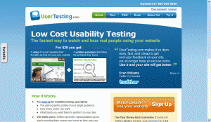 Usertesting.com home page
